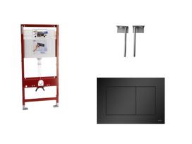 Potinkinis WC rėmas su tvirtinimo elementais ir vandens nuleidimo klavišu TECE 9300302 + 9380300 + 9240407