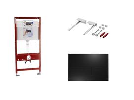 Potinkinis WC rėmas su tvirtinimo elementais ir vandens nuleidimo klavišu TECE 9300302 + 9380300 + 9240833