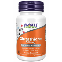 Now Foods Glutathione 500 mg with Milk Thistle Extract & Alpha Lipoic Acid 30 vcaps