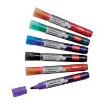 Baltos lentos žymekliai NOBO Liquid Ink, 12, LVPNBO5028252119665