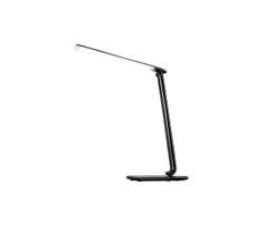 Soligth WO37-B -  Reguliuojamas LED stalo šviestuvas su USB jungtimi LED/12W/230V juodas