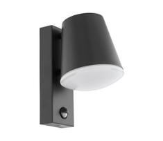 Eglo 97451 - Sieninis lauko šviestuvas su jutikliu CALDIERO 1xE27/10W/230V IP44