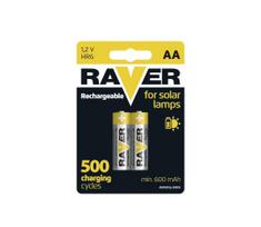 2 vnt įkraunamos baterijos AA RAVER NiMH/1,2V/600 mAh