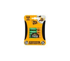 Soligth JCB-HR31000RC-4B - 4 vnt įkraunamos baterijos AAA NiMH/900mAh/1,2V