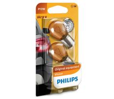 RINKINYS 2x Automobilio lemputės Philips VISION 12496NAB2 PY21W BAU15s/21W/12V