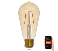 LED Pritemdoma elektros lemputė VINTAGE ST64 E27/5,5W/230V 1800-2700K Wi-fi Tuya
