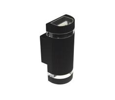 Lauko sieninis šviestuvas KORTEK 2xGU10 / 30W / 230V IP54 juodas
