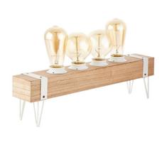 Brilliant - Grindų lempa WHITEWOOD 4xE27 / 60W / 230V
