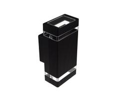 Lauko sieninis šviestuvas  LITEK 2xGU10/30W/230V IP44 juodas