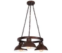 Sietynas ant grandinės HAKON ROUND 3xE27/60W/230V tamsus