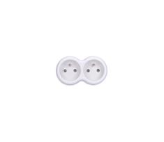 Solight P104 − Kištukinio lizdo skirstytuvas 2x 10A, balta-pilka