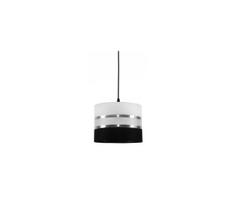 Sietynas, kabinamas ant virvės CORAL 1xE27/60W/230V juodai balta