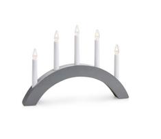 Markslöjd 704470 - kalėdinė žvakidė ATLE 5xE10 / 3W / 230V pilka
