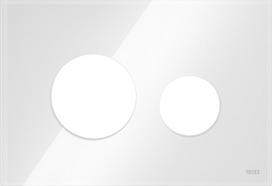 Stiklinis nuleidimo klavišų paviršius TECEloop 9240671, baltas