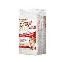 COTTON PLUS 2 IN 1 ARGAN MAXI, vatos lapeliai makiažui valyti su pieneliu, 40 vnt.