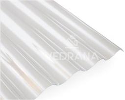 PVC lakštas, 76/18, 0,8 mm, 900x2000 mm, banga, skaidrus