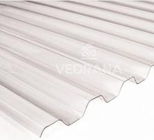 PVC lakštas, 70/18, 0,8 mm, 900x2000 mm, trapecija, skaidrus