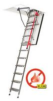 FAKRO Sulankstomi metaliniai palėpės laiptai su ugniai atspariu dangčiu, 280 cm, LMF
