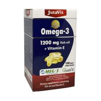 JutaVit žuvų taukai 1200 mg + vitaminas E, 100 kapsulių