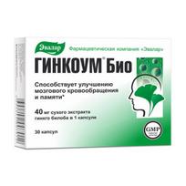 Evalar gingkoum 40 mg (Glicinas + dviskiautis ginkmedis (ginkgo biloba)), 30 tablečių
