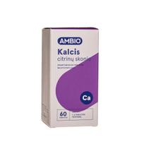 AMBIO KALCIS CITRINŲ SKONIO, 60 kramtomųjų tablečių