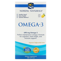Nordic Naturals Omega-3 Lemon 690 mg 180 softgels