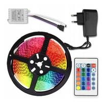 RGB LED juosta su pultu ir blokeliu 5M