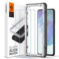 Apsauginis grūdintas stiklas su montavimo rėmeliu Spigen "Alm Glas TR. Slim" (2vnt.) telefonui Samsung Galaxy S21 FE