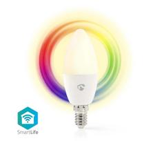 Nedis WIFILRC10E14 - LED RGB Reguliuojama lemputė E14/4,9W/230V Wi-Fi 2700-6500K