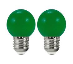 RINKINYS 2x LED Lemputė PARTY E27/0,5W/36V žalia