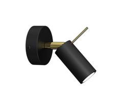 Sieninis akcentinis šviestuvas PRESTON 1xGU10/MR11/40W/230V juodas/aukso