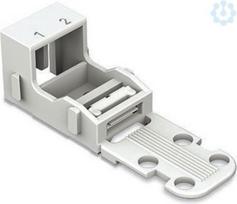 Mounting carrier for 2-conductor terminal blocks 221 Series, white 221-502 | 4055143595827