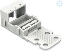 Mounting carrier for 3-conductor terminal blocks 221 Series, white 221-503 | 4055143640794