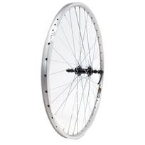 Galinis ratas 28/29'' SarsCircle J19SZ dvigubas ratlankins su kniedėmis V-tipo, 36H su greitveržle (sidabrinis)