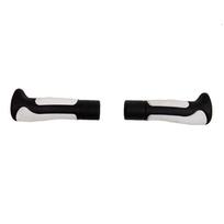 Vairo rankenos 130mm ergonominės (guminės, juoda/balta)