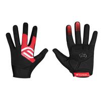 Pirštinės FORCE MTB Power, (juoda/raudona) M