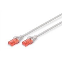 DIGITUS CAT 6 U-UTP patch cable Cu LSZH AWG 26/7 length 0.50 m color grey