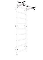 Metalinis stacionarus prisitraukimų skersinis BenchK PB2W (baltas)