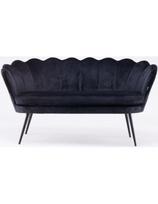 Velour Sofa laukiamojo sofa, juodas veliūras, juodos kojos Lozana