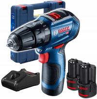 Smūginis suktuvas-gręžtuvas Bosch GSB 12V-30; 12 V; 2x2,0 Ah akum.