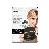 Detoksikuojanti veido kaukė IROHA BlackTissue Detox Facial Mask Charcoal MTIN13, su anglimi, popierinė 23 ml