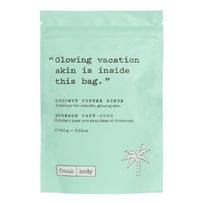 Kūno šveitiklis Frank Body Coconut Coffee Scrub kokosų aliejumi, vynuogių kauliukų aliejumi, vitaminais C, D ir E 100 g