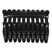Klipsai plaukams Osom Professional Hair Clip OSOMPE06BL, juodos spalvos, 10 vnt