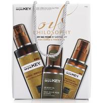 Plaukų ir kūno priežiūros priemonių rinkinys Saryna KEY Soft Philosophy Dry No More Set, skirtas pažeistiems plaukams ir sausai kūno odai, DR3OPHI +dovana
