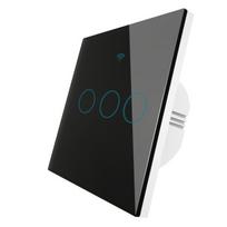 Moes WS-EU3 jutiminis 3 kanalų juodos spalvos išmanusis WIFI RF jungiklis