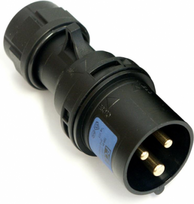 CEE Industrial Plug 3x16A (2P+PE) 6h IP44/IP54 SHARK black 013-6x | 9003399172250