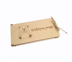 Medinis pinigų vokelis „Krikštynų proga“