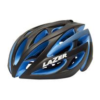 Šalmas LAZER O2 55-61cm (juoda/mėlyna)