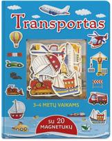 Transportas. Su 20 magnetukų. 3-4 metų vaikams