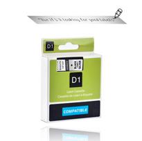 Su DYMO D1 suderinama juostelė CIDY 43622 6 mm sidabinė juostelė juodas tekstas